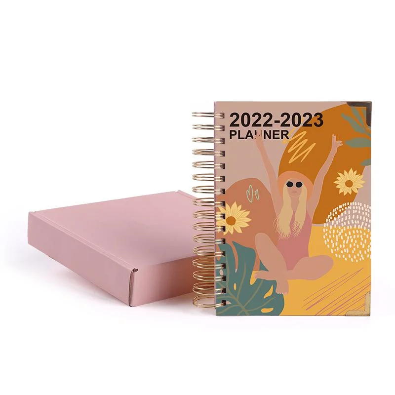 Sonderdruck 2023 Hardcover A5 Spiralpapier Notizbuch Tagebuch Journal Agenda Daily Weekly Monthly Organizer Planner Notizbuch