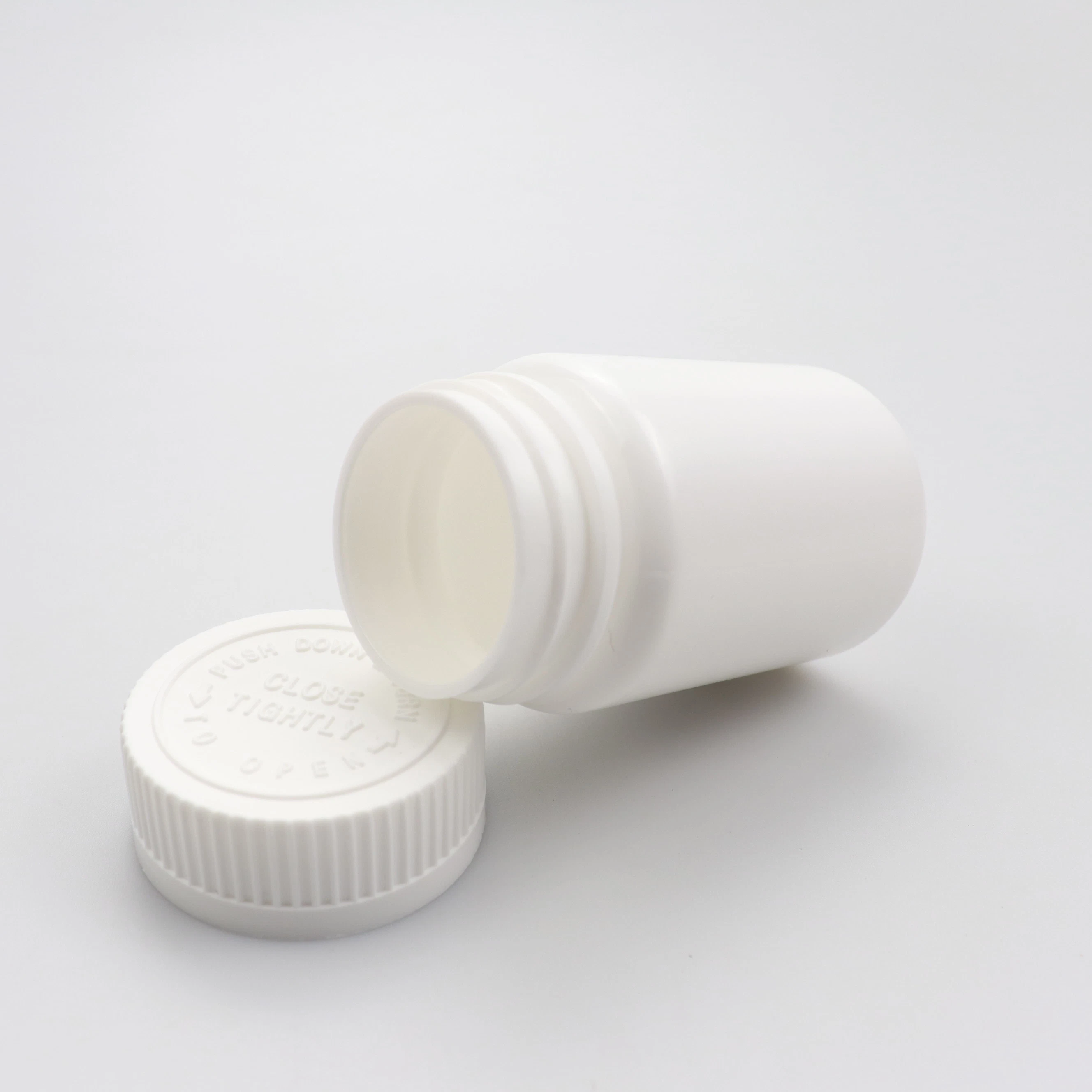 Best Selling 45ml Custom Pharmaceutical Bottle White Square HDPE Plastic Pill Container Blowing Plastic Bottle