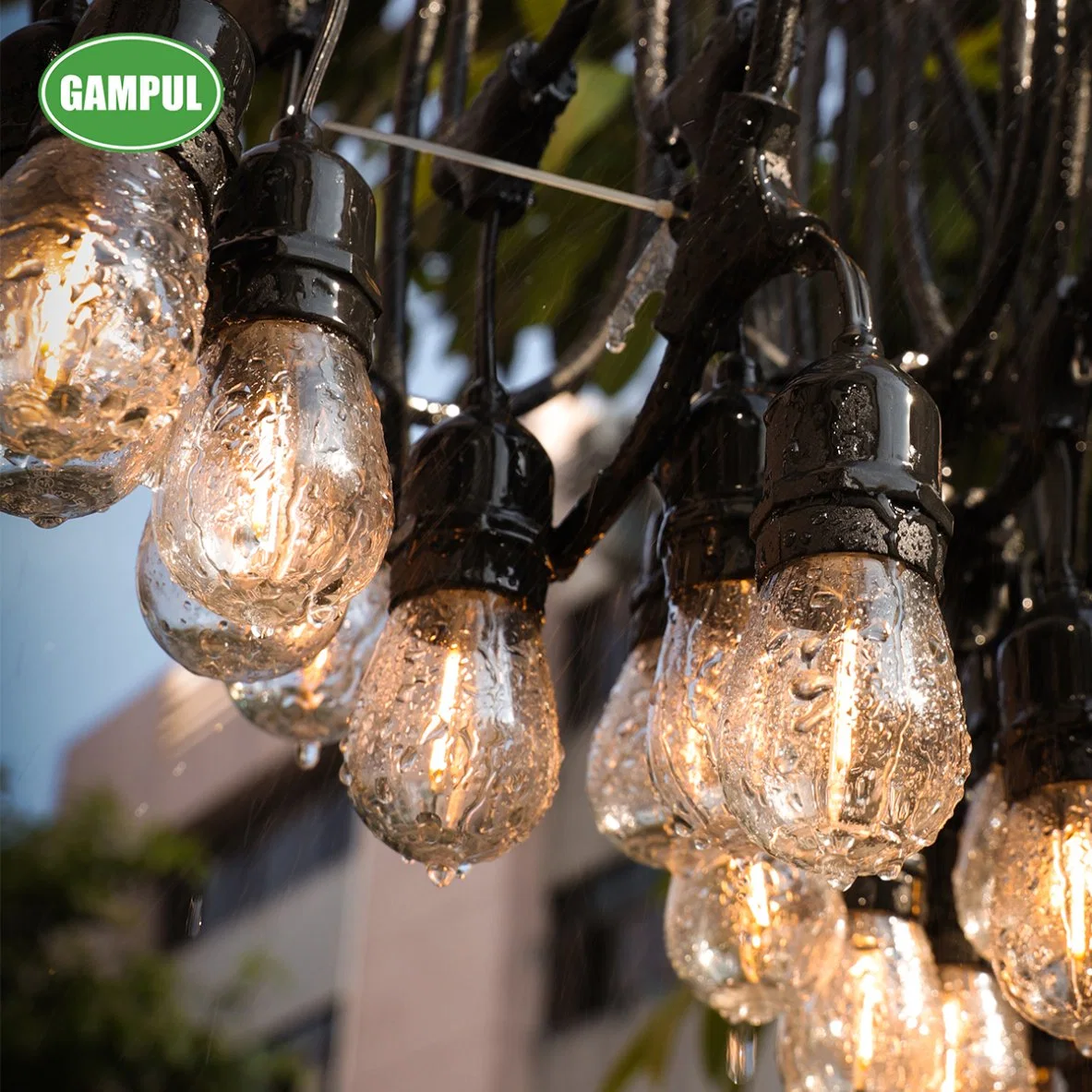 Outdoor String Lights with S14 Single Filament Bulbs, Waterproof Backyard Patio Lights, Hanging Indoor Outdoor String Lights for Home Decoration Light