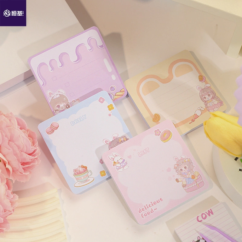 Folding Cute Cartoon Lovely Memo Message Sticker Note Pad for School Stationery