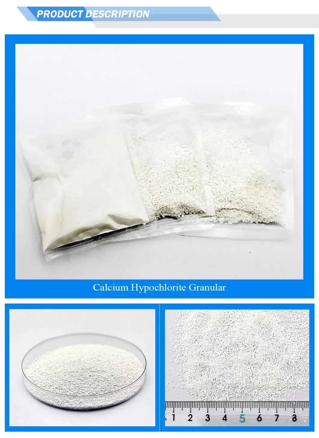 Instant Delivery Cheap Pool Shock 5-8 Mesh 8-30 Mesh Chlorine Granules for USA Market