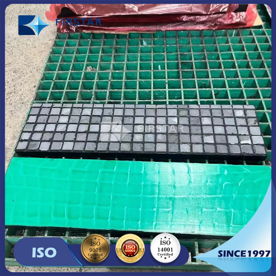 Customized Original Factory Rubber Backed Ceramic Panel for Mineral Wear and Impact Resistant