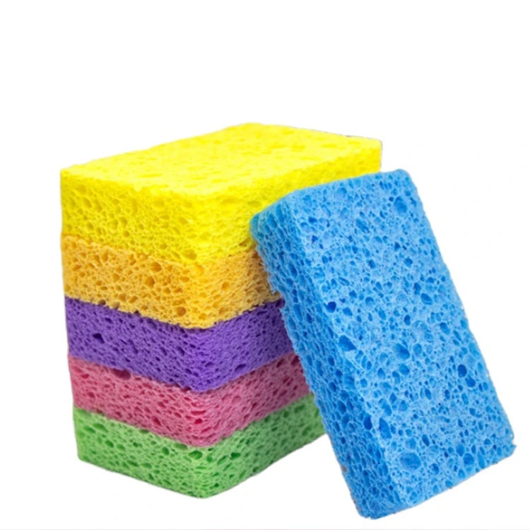 Best Manufacturer Household Scrub Cellulose Sponge Natural Wood Pulp Sponge