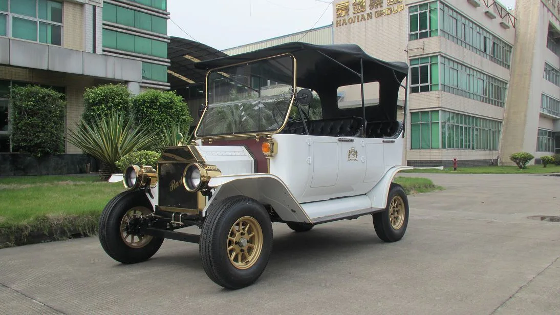 Vintage Electric Vehicles 4 Wheel Battery Powered Car Model T with Doors