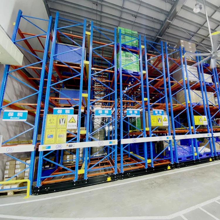 Electrical Powered Heavy Duty Floor Track Guided Movable Racking System