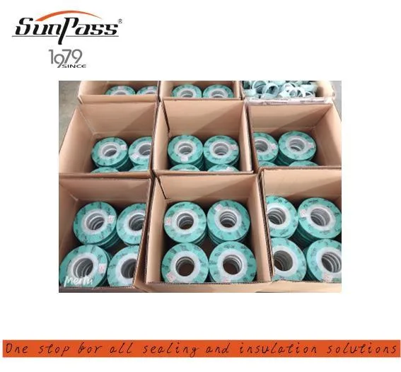 Enveloppe en PTFE de vente chaude joint enroulé en spirale pour les produits chimiques de l'industrie une bonne résistance à la pression bonne résistance chimique. Large plage de température.