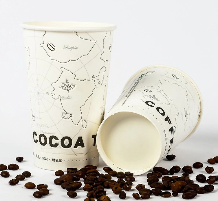 Cheap Price Cold Drink Paper Cup Disposable Cold Hot Beverage Bubble Tea Coffee Paper Drinking Cup with Lid for Coffee Bubble Tea