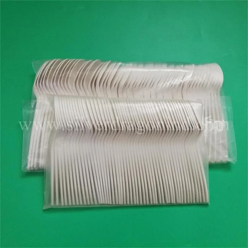 White PLA Disposable Plastic Cutlery, Plastic Knives Spoons Teaspoons Forks