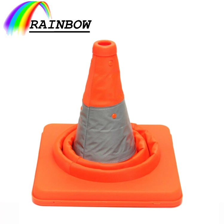 Mejores ventas externos Accesorios Naranja PP/ABS flexible plegable impermeable / telescópico / retráctil Cono de tráfico