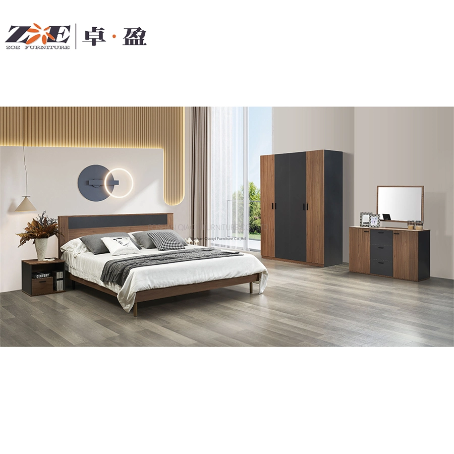 China Großhandel Fabrik Preis Startseite Luxus Modernes Design Holzschlafzimmer Möbelset