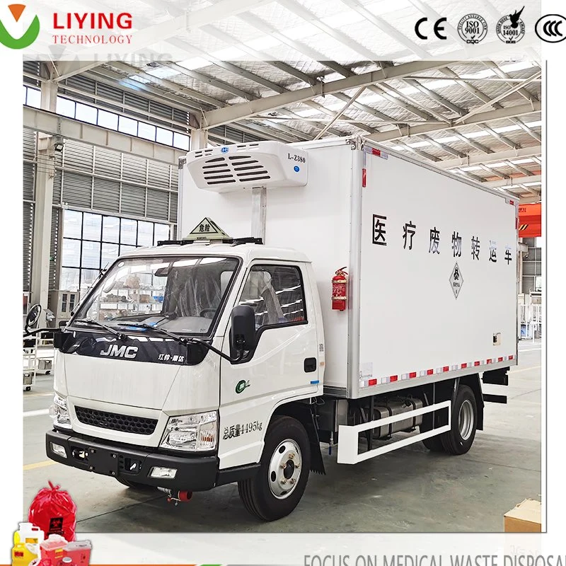 Professional Hospital Medical Infectious Rubbish Transfer Vehicle Shipping Truck with Refrigeration Function