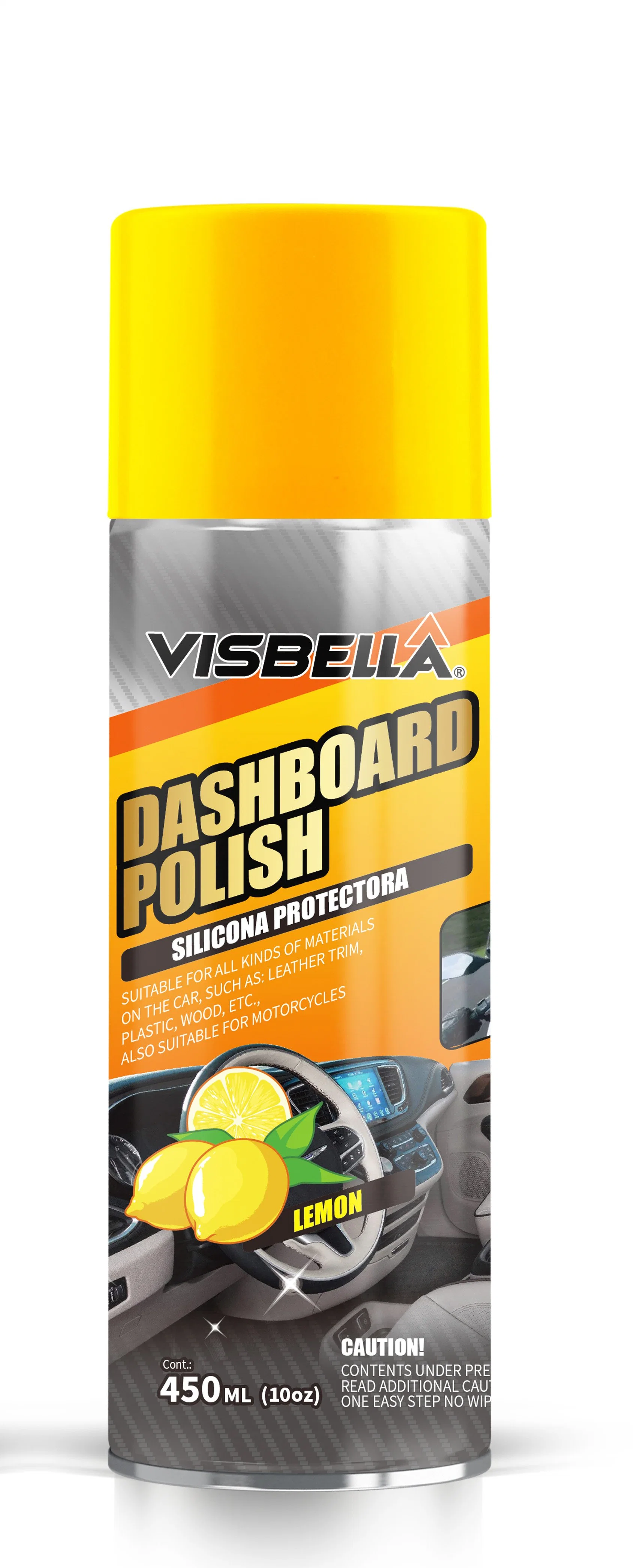 Visbella Lemon Dashboard Wax Spray / Leather Wax / Dashboard Polish 450ml