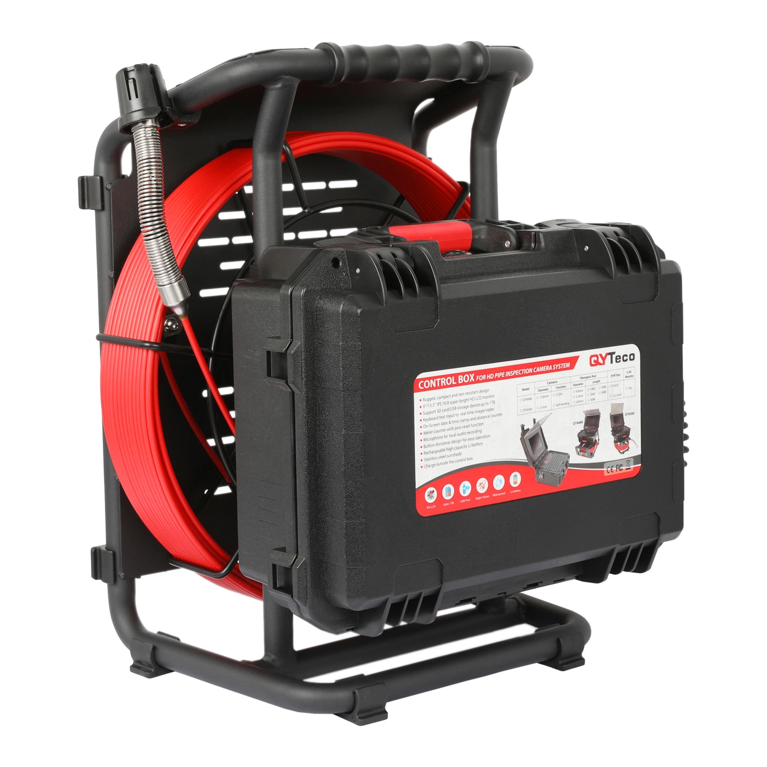 New Compact HD Pipeline Drain Sewer Duct TV Inspection Camera with 13.3inch Screen