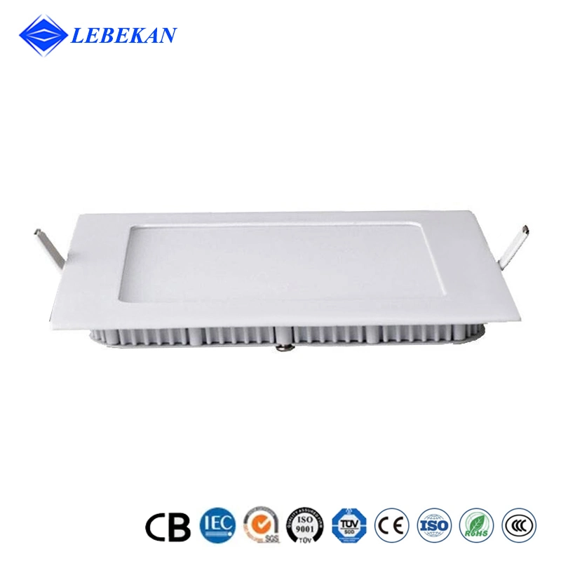 Super Slim Commercial Aluminum Alloy LED Recessed Flat Panel ceiling Light 6W