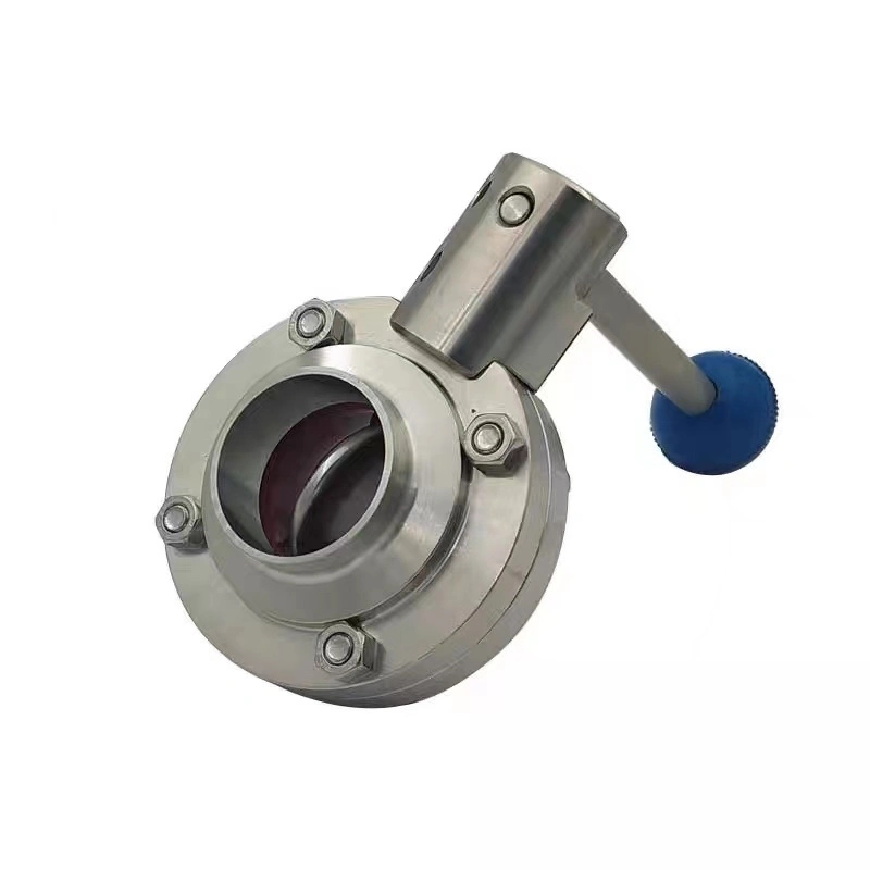 Hygienic Stainless Steel DIN Manual Thread Butterfly Valve Low Price (304/316L)