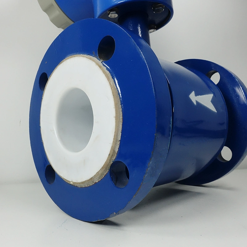 Dn25 Pulse and 4-20mA Output PTFE Lining SS316L Electrode Remote Type IP68 Flow Meter Water Flow Meter