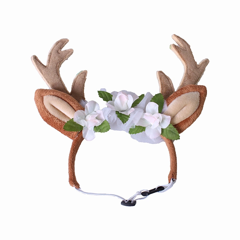 Christmas Pet Hair Accessory Hair Loop Antlers Headband for Dogs Cats