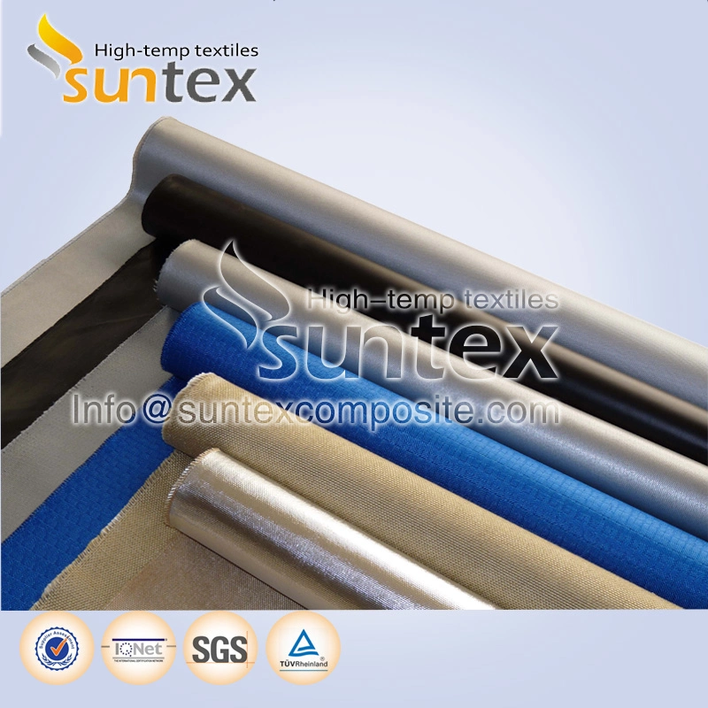 460g Good Tensile Strength PU Fiberglass Thermal Insulation Fabric