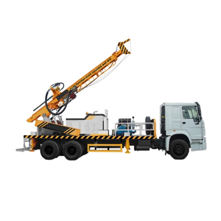 Durable High Strength 600 Meters Depth Water Well Truck Mount Borehole Drilling Rig