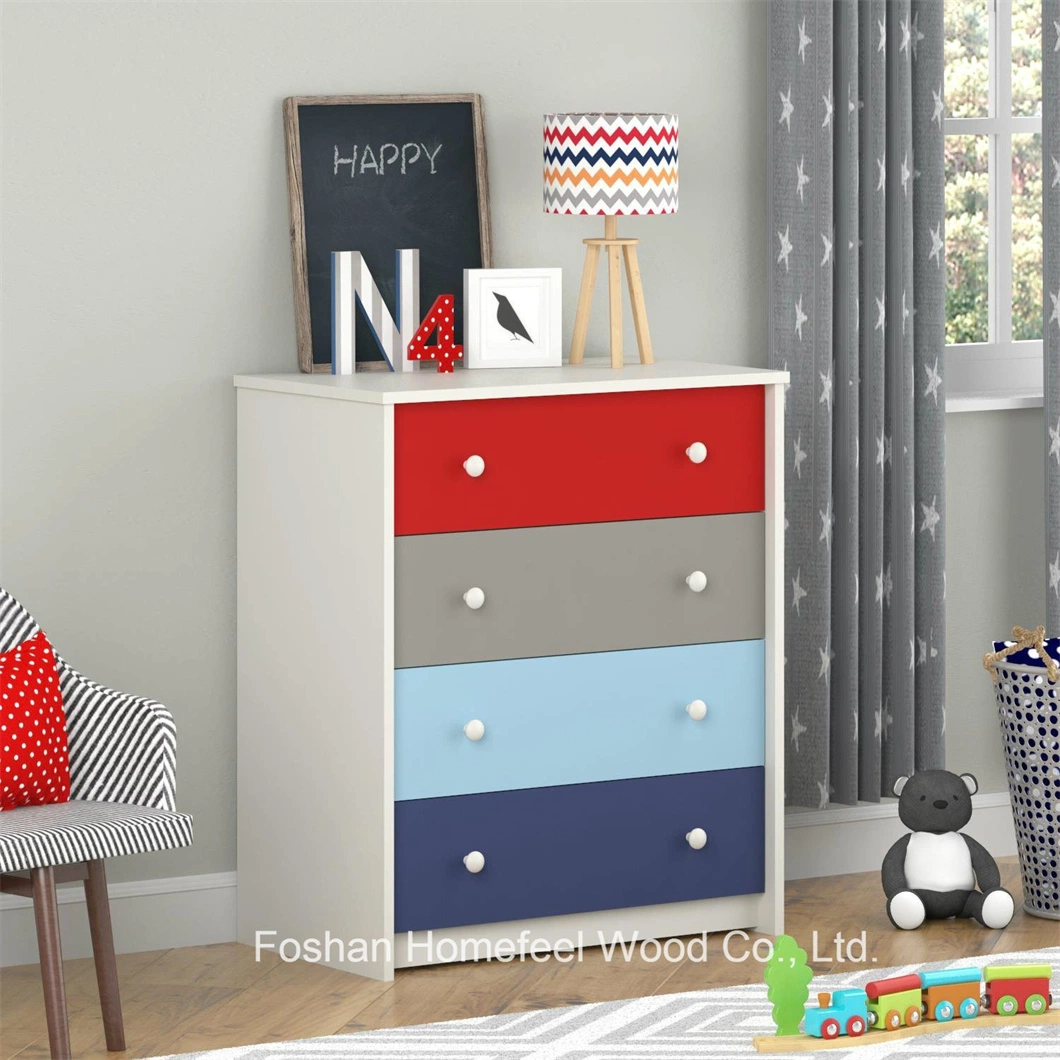 Colorful Kids 4 Drawer Bedroom Storage Cabinet (HC01)