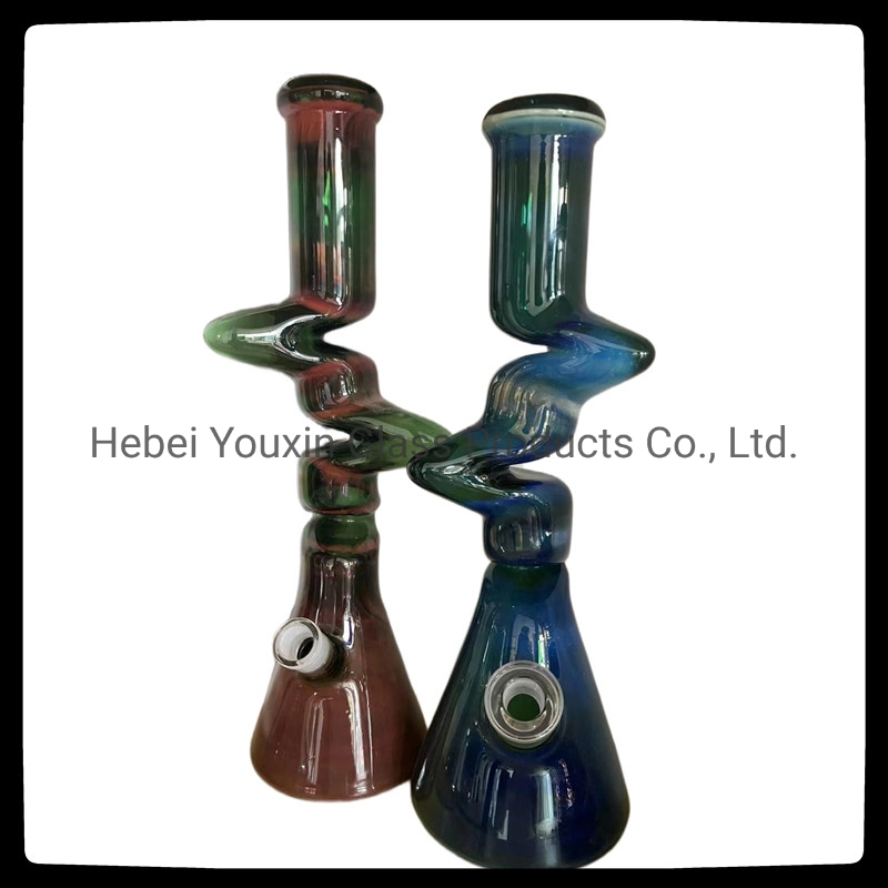 2023 New Design Electroplated Glass Beaker Smoke Water Heady Hookah Wholesale/Supplier Herb Wax Smoke Pipe Glass