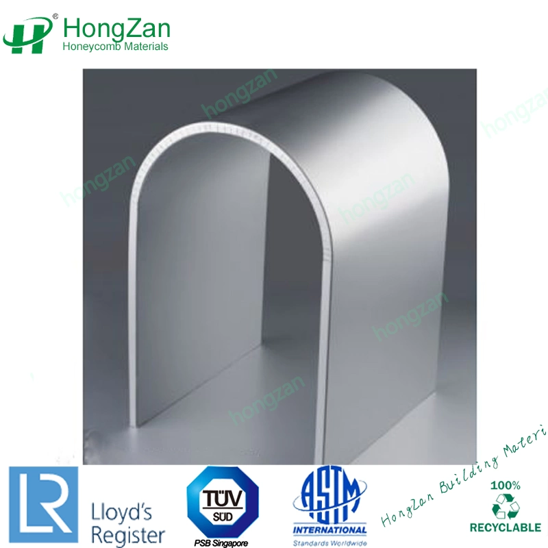 Curved Aluminum Honeycomb Panel Building Material