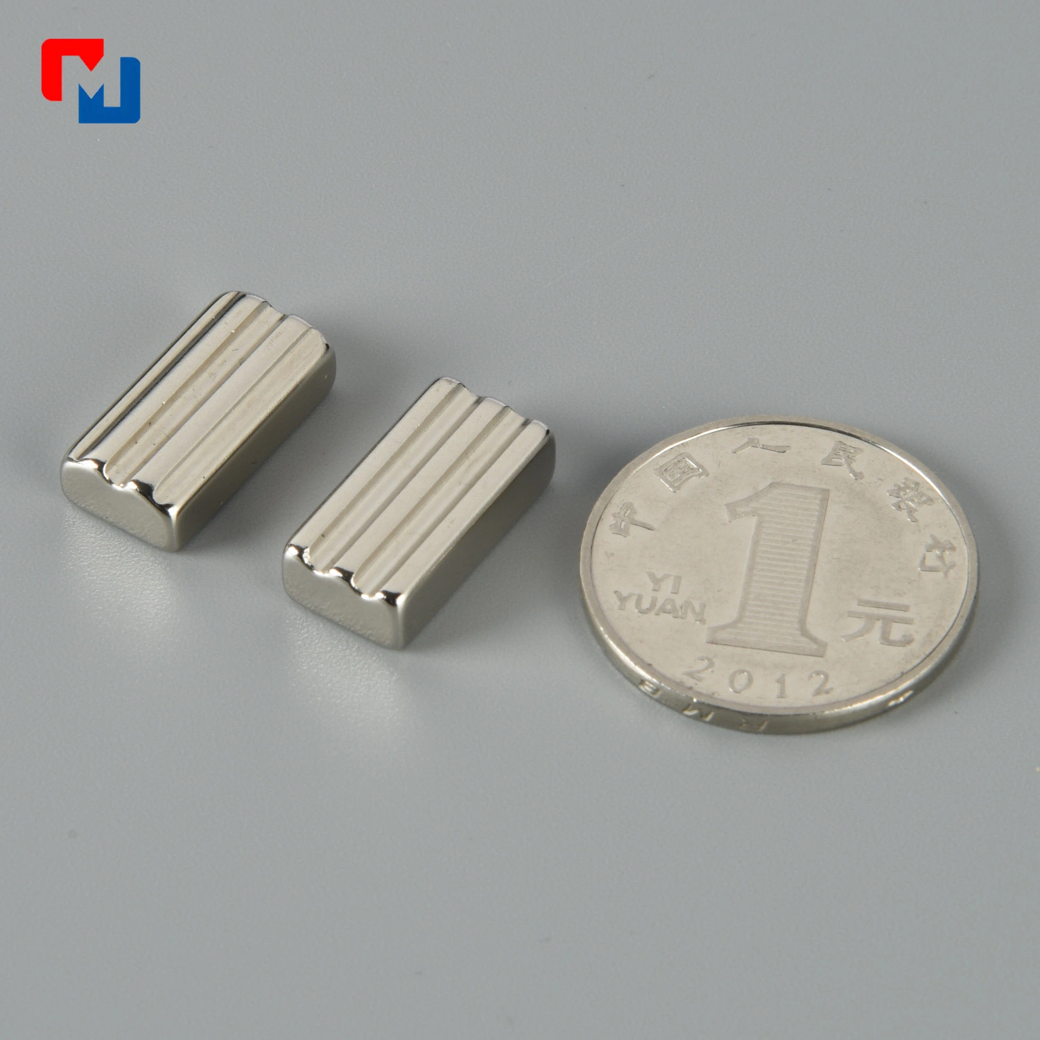 Small Rare Earth Cube Single Sided Concave Shape Neodymium Permanent Magnet