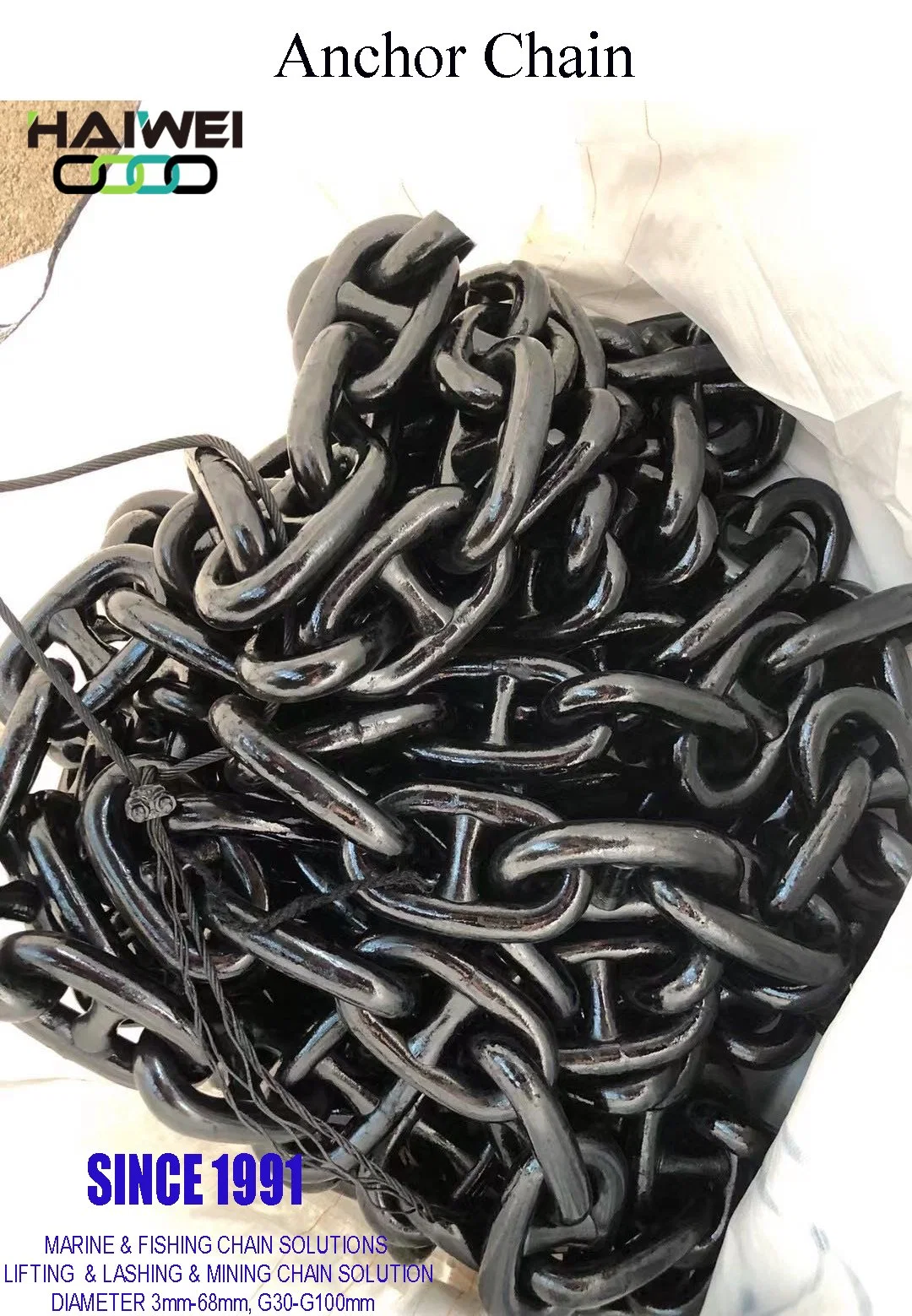 High Strength Lifting Chain, Anchor Chain, Stainless Steel Chain, Lashing Chain, Mining Chain (30 Years Chain Factory, D2mm-D68mm)