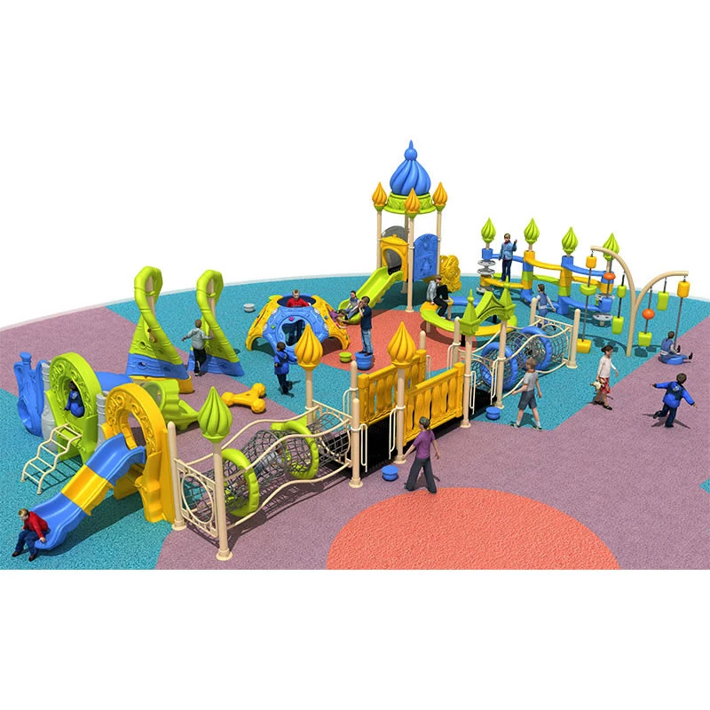 New Design Luxury Children Kids Plastic Outdoor Climbing Slide Playground