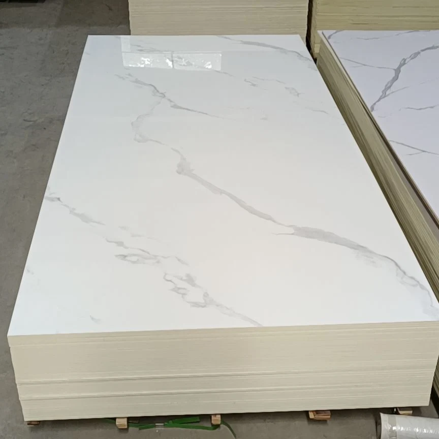 High Glossy UV Caoted PVC Marble Plastic Board for Decoration