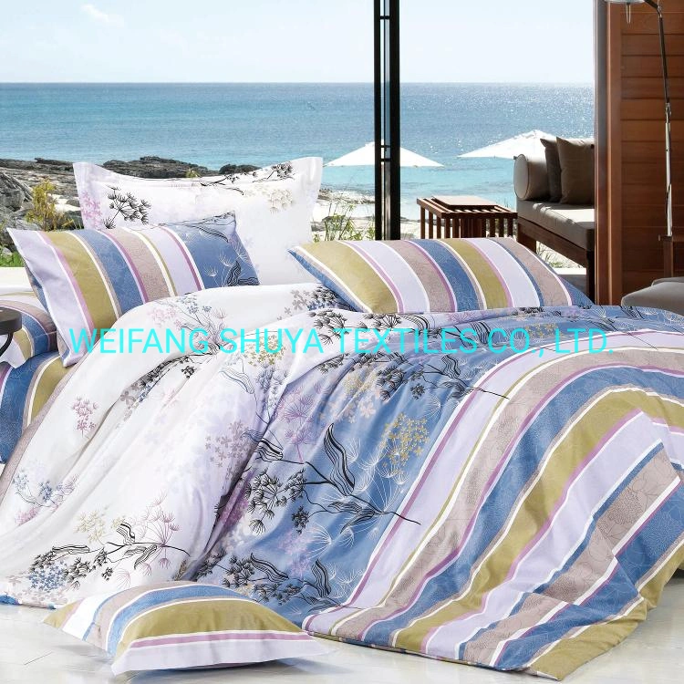 4PC Printed Polyester Comfortable Set, Bed Sheets and Pillowcases