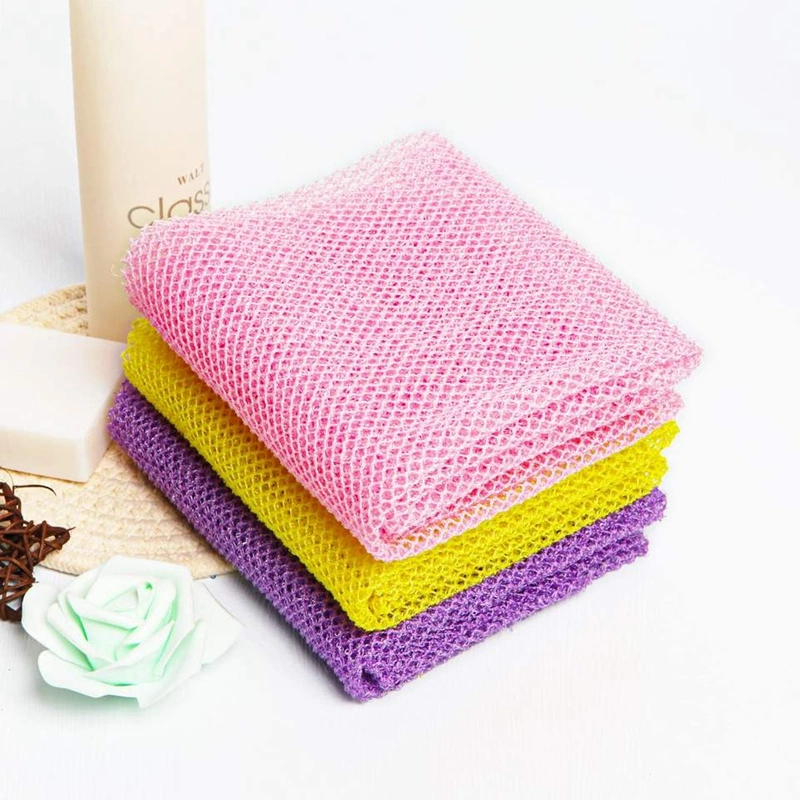 Exfoliating Nylon Mesh Body Scrubber Long Bath Sponges African Exfoliating Net Sponge for Dead Skin Cell Remover