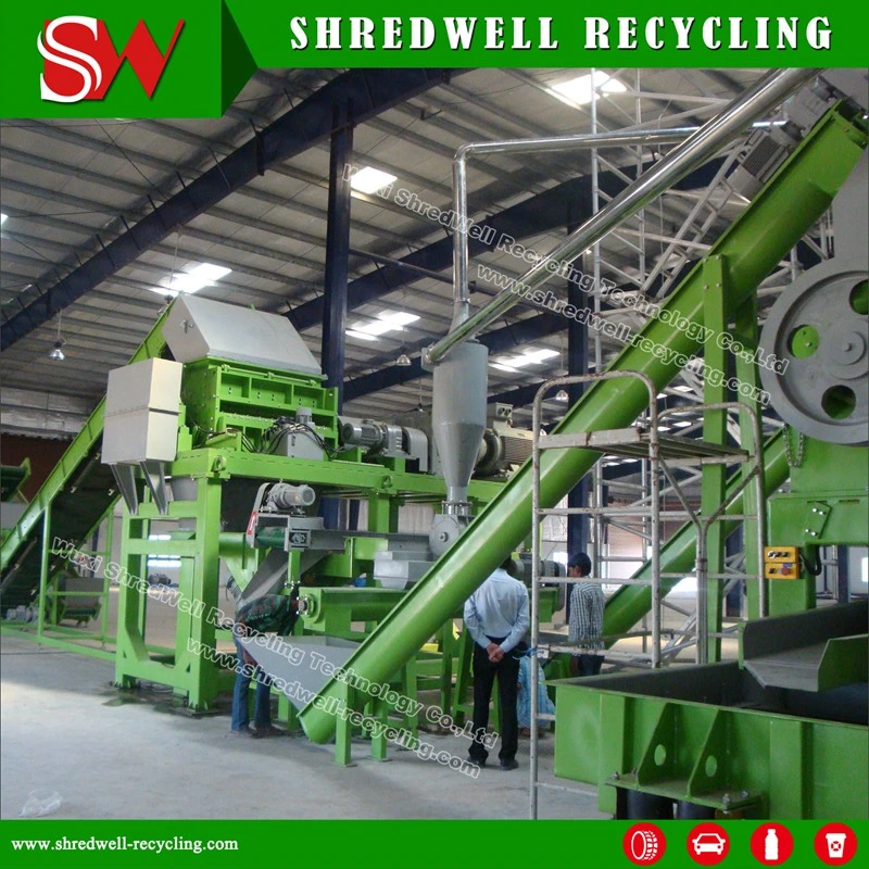 Tire Recycling Plant to Get Rubber Mulch Without Steel Wire