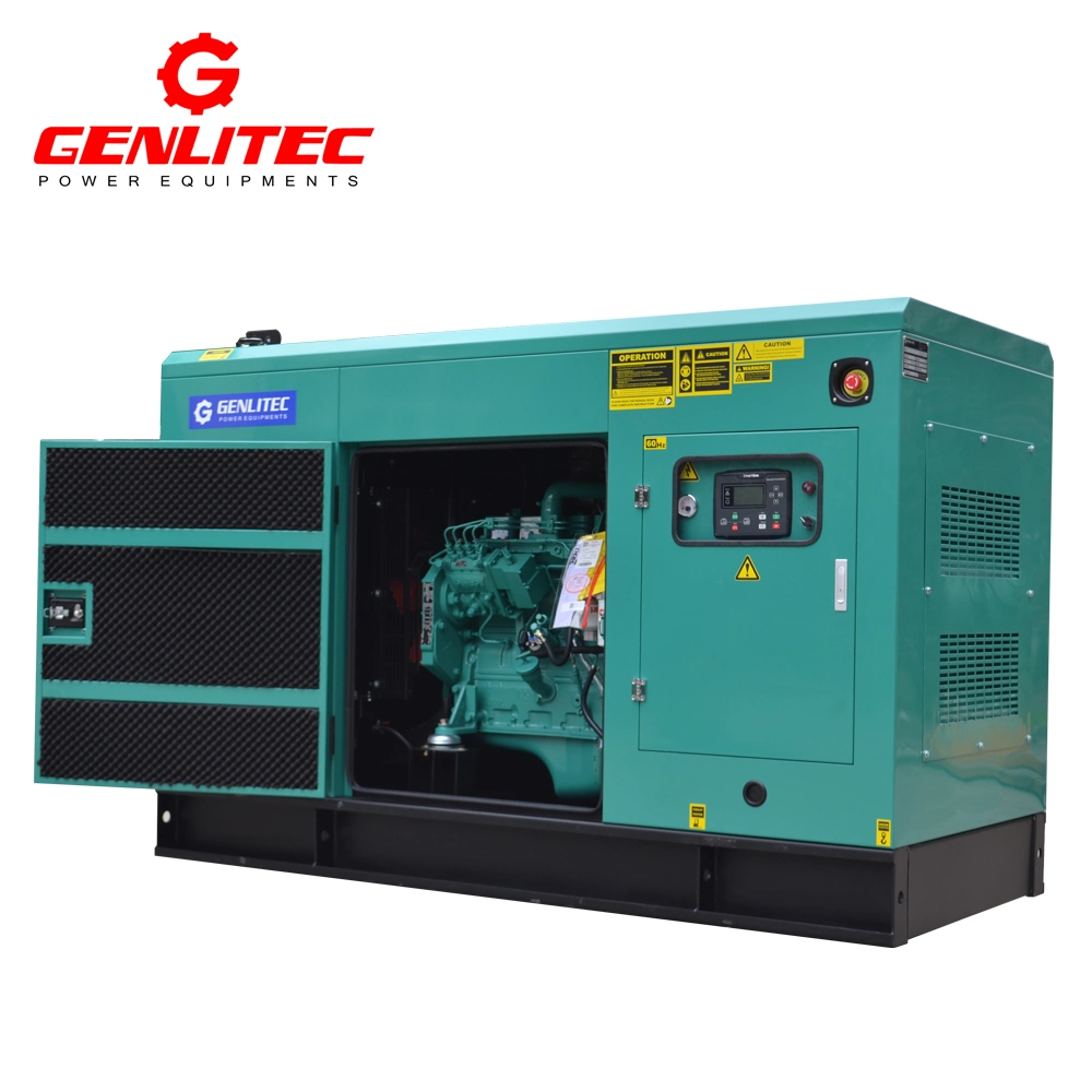 Genlitec tipo silencioso Generador Diesel 40kw/50kVA a 60Hz Powered by 4bt3.9 Cummins-G2 motor