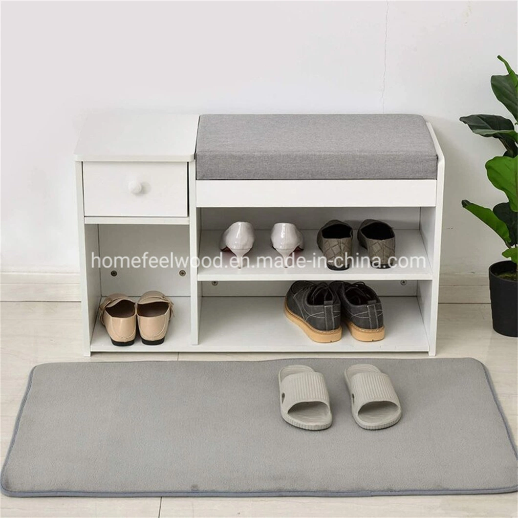 Wholesale/Supplier Shoe Rack Wooden Shoe Bench Home Storage Shoe Rack (HF-WF210613)