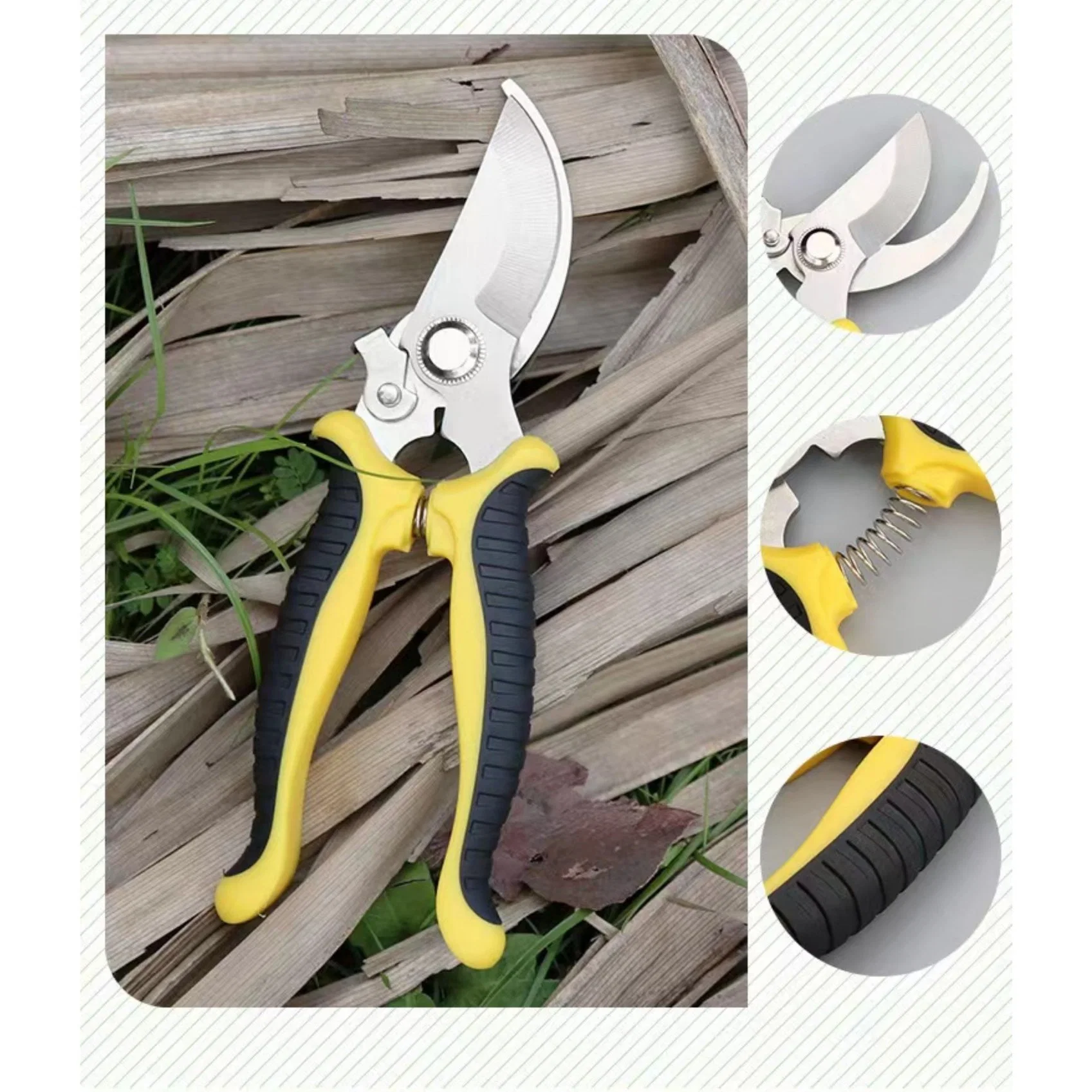 Garden Shears, Sharp Bypass Pruning Shears, Leaf Scissor, Great for Hands. Secateurs, Hand Pruner, Clippers Wyz10150