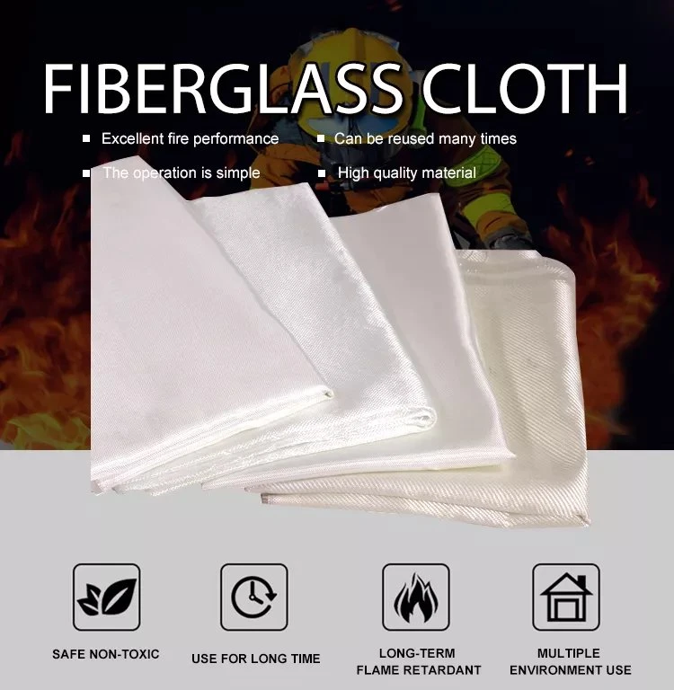 Insulation Fireproof Fiberglass Fabric Fiberglass Cloth