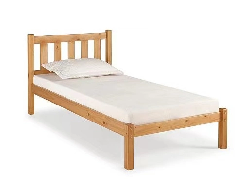 Factory Bedroom Bed Supplier Durable Full Size Solid Wood Single/Double/King/Queen Bed Frame with Wooden Bed Base