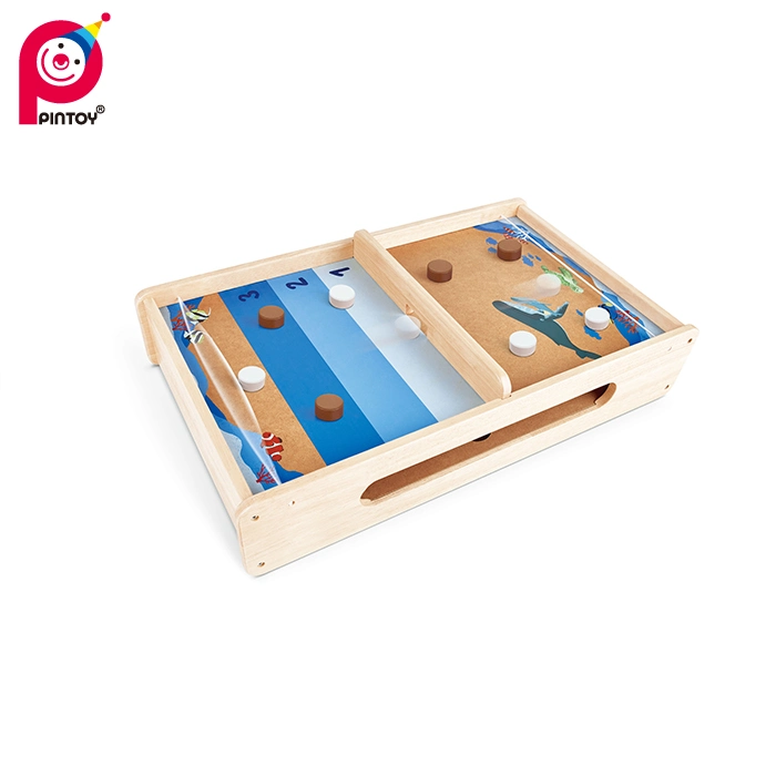 Pintoy Wooden Toy 2 in 1 Games: Billiards & Pin Ball