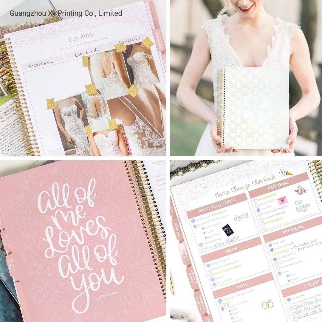 Custom Logo Pink Hardcover Planner with Special Paper Cover