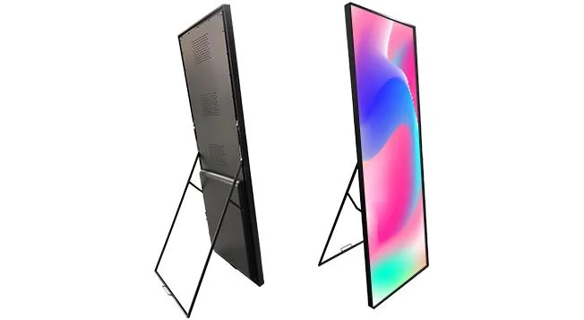 P2 HD Indoor Outdoor Floor Standing Portable Digital Signage WiFi 4G USB Video Advertising Poster LED Screen Display for Shop