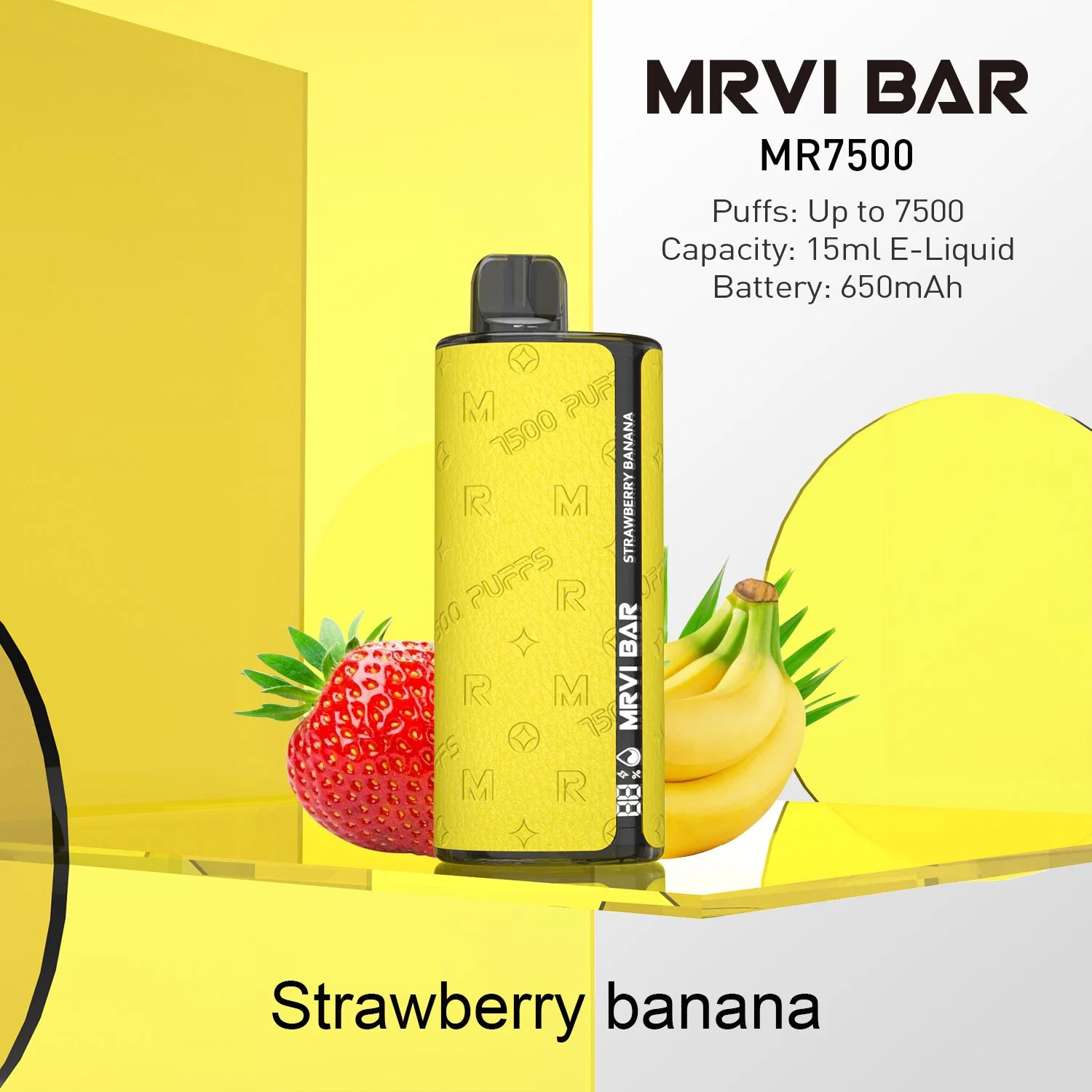 China Wholesale/Supplier E Cigarette Mrvi 7500 Puffs Funky Republic Disposable/Chargeable Vape Pen with E Liquid Power LED Light Indicator