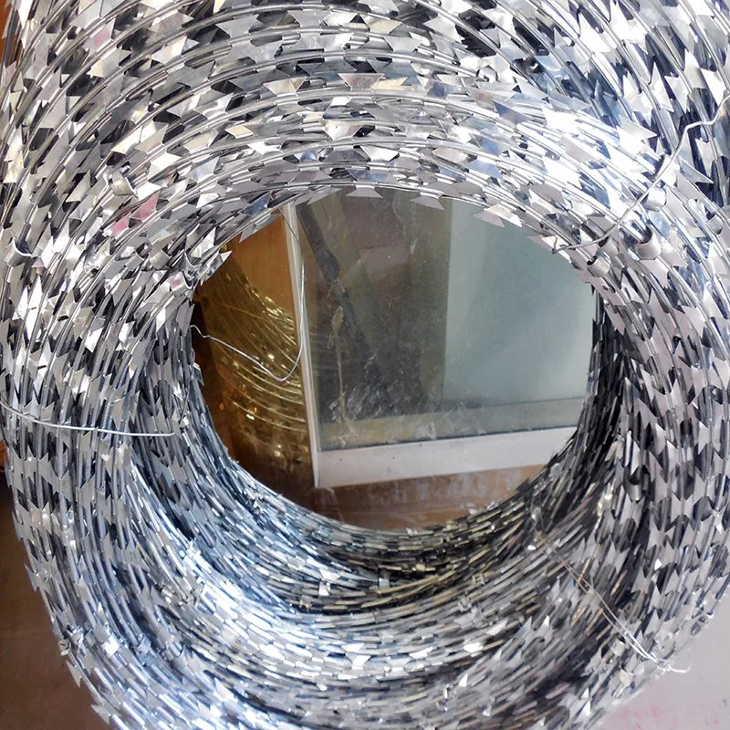 Galvanized High Carbon Steel Razor Wire Mesh Barrier Fencing Wire