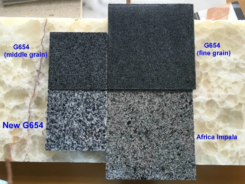 Natural Stone black/grey G654 polished/honed/flamed/Brushed Granite for floor/wall/outdoor slabs/tile/countertops/stairs/pavers