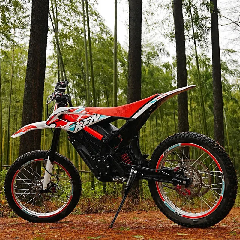 Motocicleta off-road Apollo-Rfn Ares Rally PRO 74V/35ah. Potência máxima de 11kw. Motocicleta elétrica para adultos.