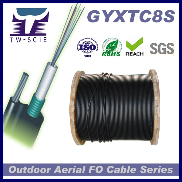 4/12/96core Self-Support Aerial G652D Communication Armour Optical Fiber Cable (GYXTC8S)