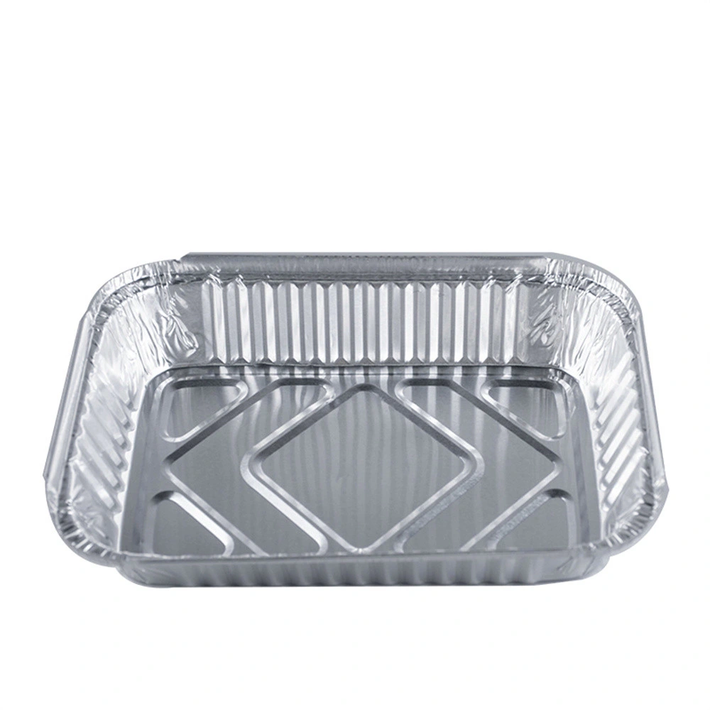 Factory Price 800ml Rectangle Disposable Aluminum Foil Container with Lids