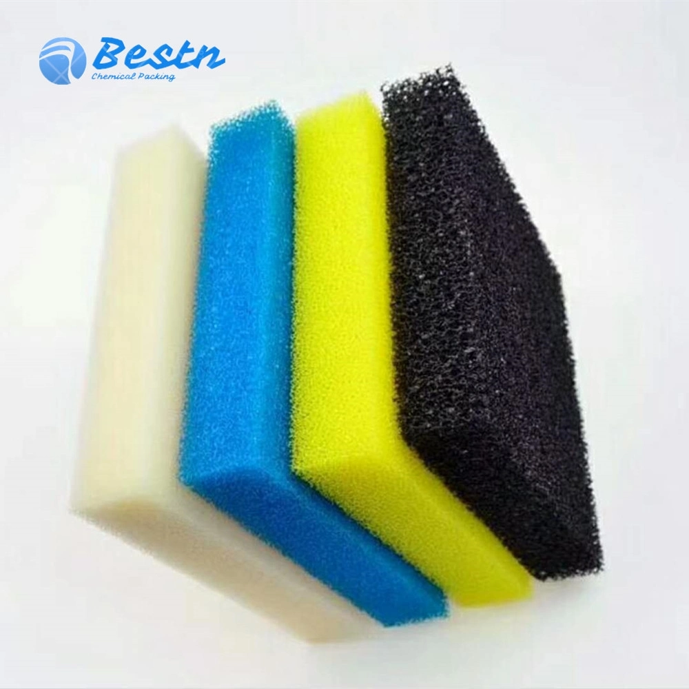 Customized Shape &amp; Size Filter Foam Black Blue Fire Retardant Filter Sponge