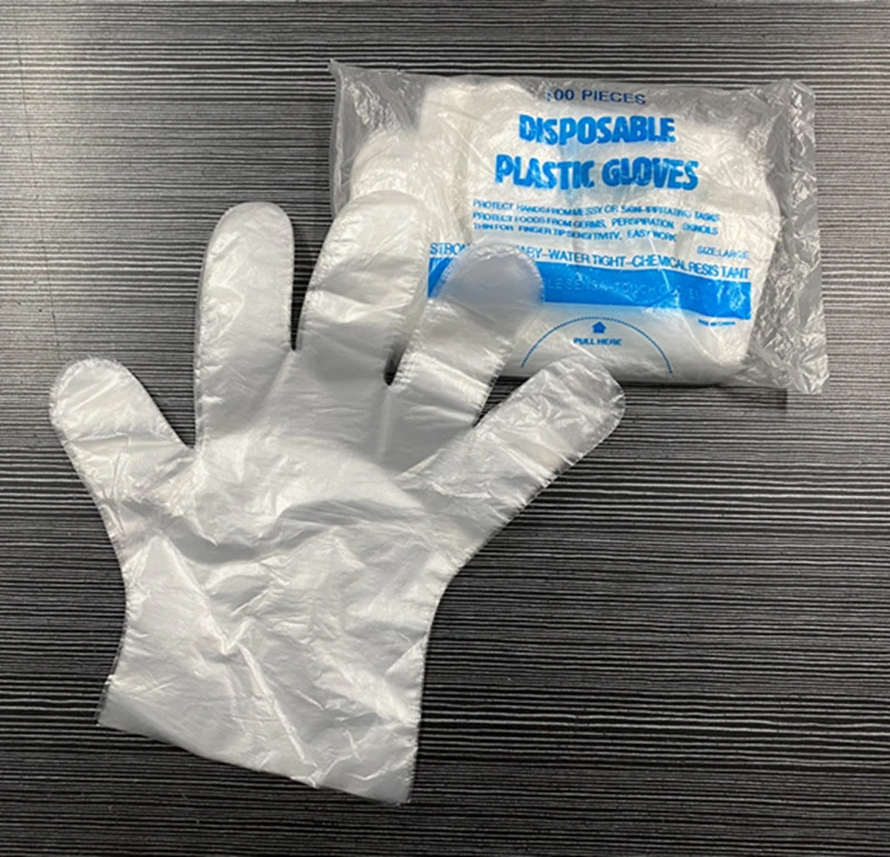 Biodegradable HDPE Disposable Gloves Plastic PE Gloves