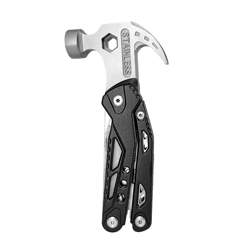 Pince multifonction pour marteau en acier inoxydable Ax sans toit 12 po 1 outil manuel MultiTool marteau avec engrenage de survie